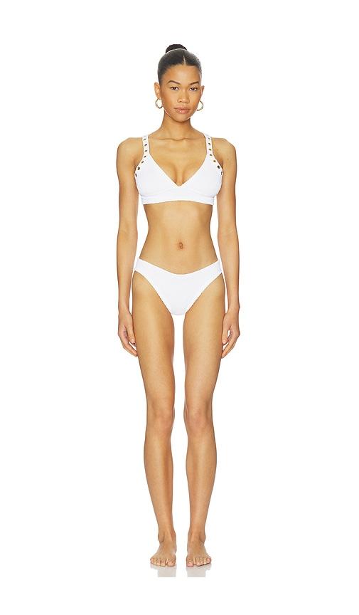 hunza g tessa bikini in white.