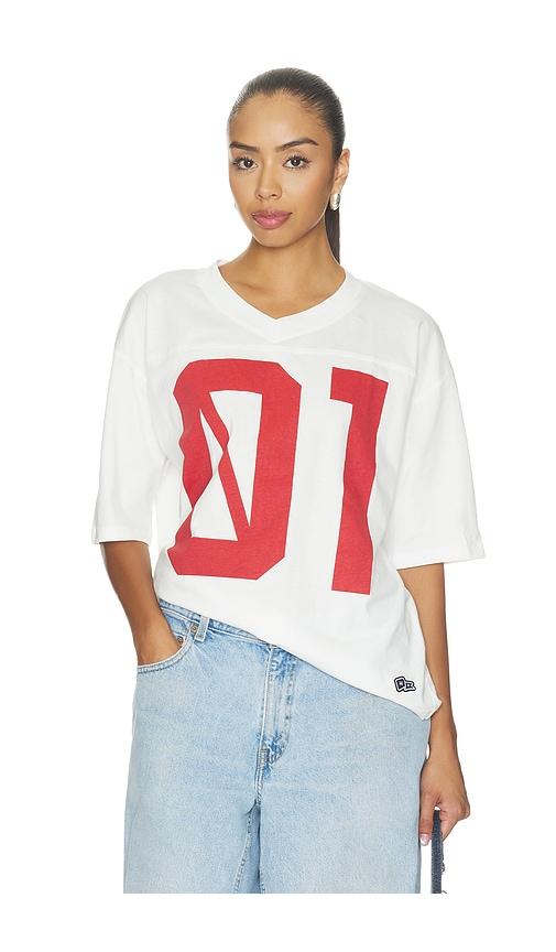 hype and vice alabama football oversized t-shirt in white. - size l (also in xs, s, m, xl/1x)
