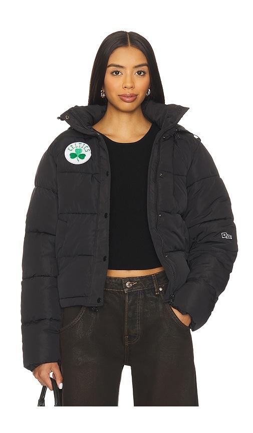 hype and vice boston celtics puffer jacket in black. - size s (also in xs)