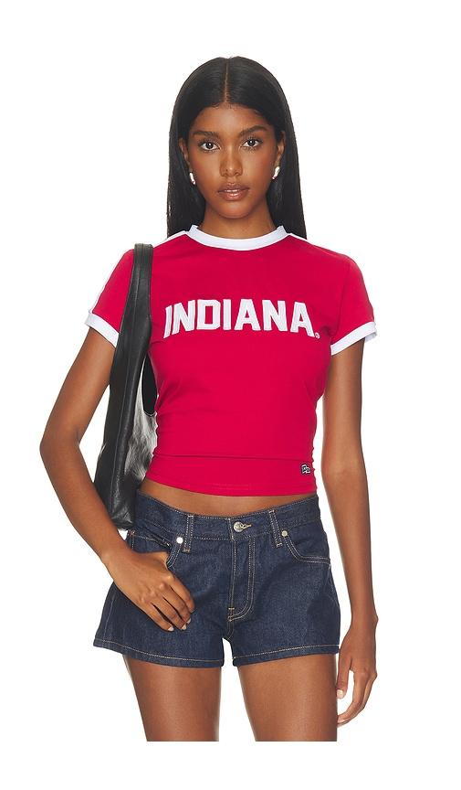 hype and vice indiana goalie baby tee in red. - size l (also in xs, s, m, xl/1x)