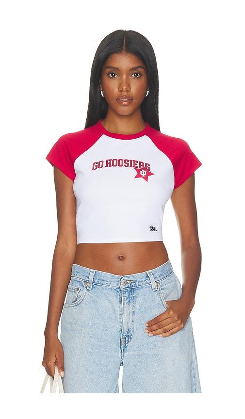 hype and vice indiana university homerun tee in red. - size l (also in xs, s, m, xl/1x)