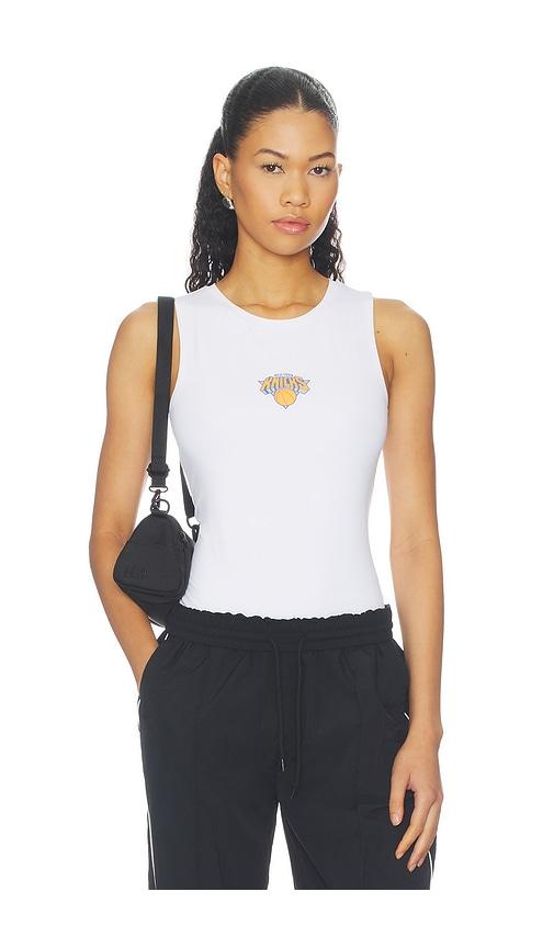 hype and vice knicks contouring bodysuit in white. - size l (also in xs, s, m, xl/1x)