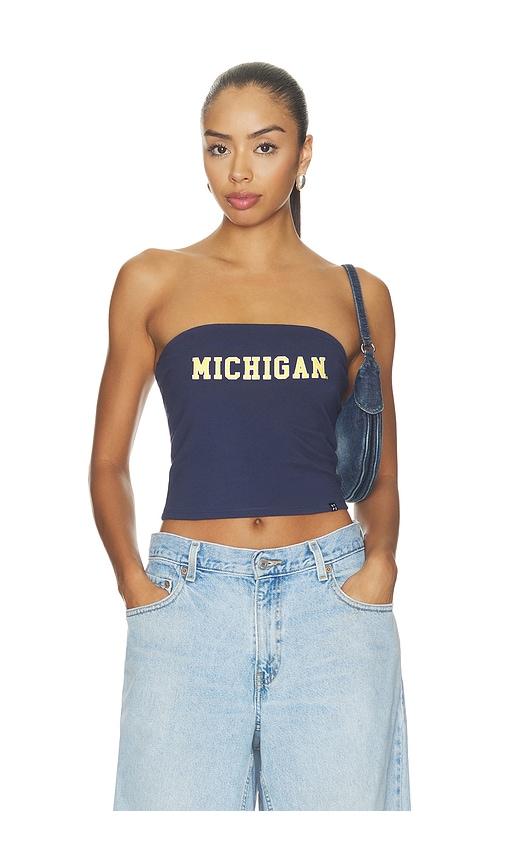 hype and vice michigan university tube top in navy. - size l (also in xs, s, m, xl/1x)