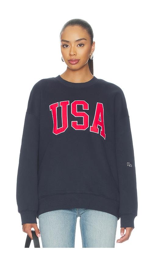 hype and vice offside crewneck sweatshirt in navy. - size l (also in m, s, xl, xs)
