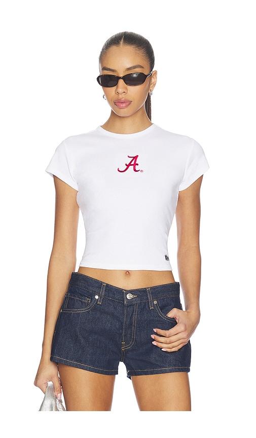 hype and vice university of alabama baby tee in white. - size l (also in xs)