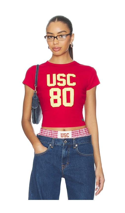 hype and vice university of southern california baby tee in red. - size s (also in xs)