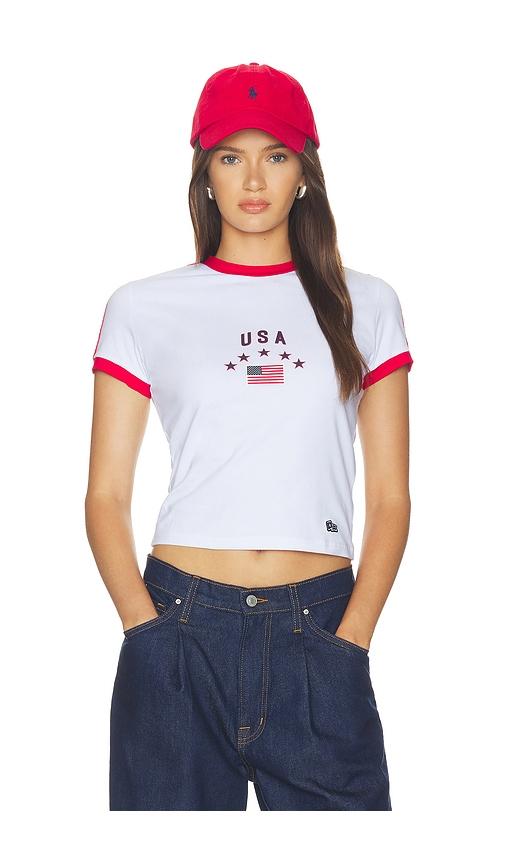 hype and vice usa goalie tee in white. - size l (also in xs, s, m)
