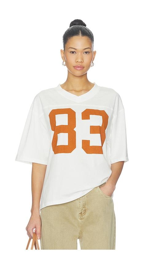 hype and vice ut austin football oversized t-shirt in white. - size l (also in xs, s, m)