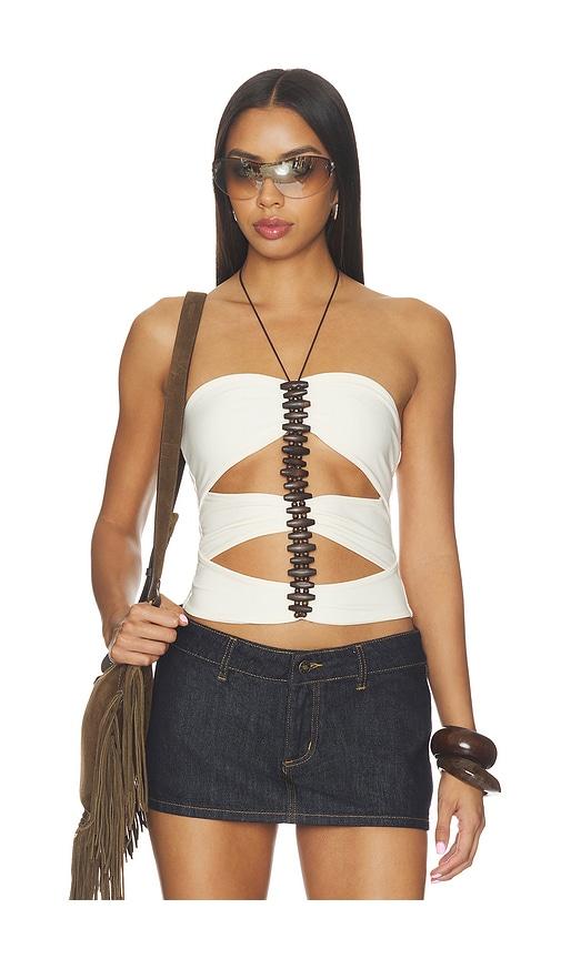i.am.gia fennick top in cream. - size l (also in s, m)
