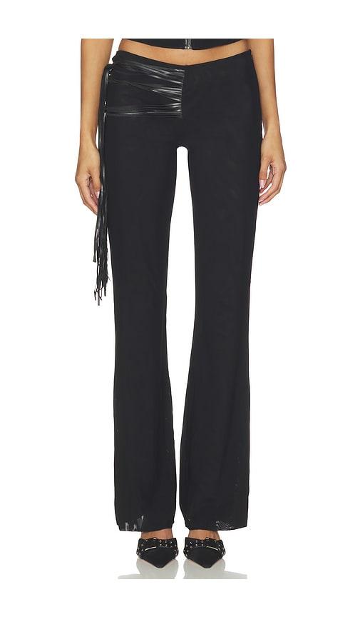 i.am.gia iselda fringe pant in black. - size l (also in s, xs, m, xl)