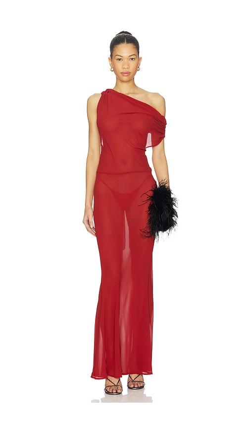 i.am.gia kahlo maxi dress in red. - size l (also in m, s, xl)