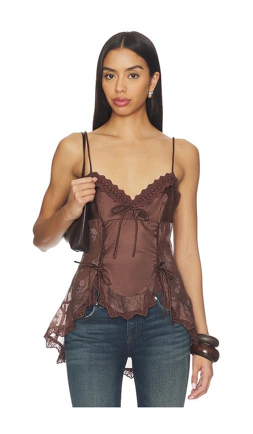 i.am.gia meadow top in brown. - size s (also in xxs, xs)