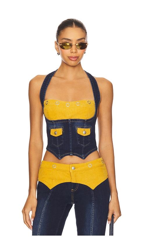 i.am.gia tommie corset in blue. - size l (also in m, xl)