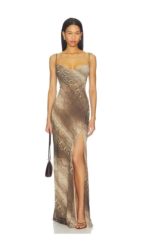 i.am.gia zita lined dress in brown. - size l (also in m, s, xl, xs, xxs)