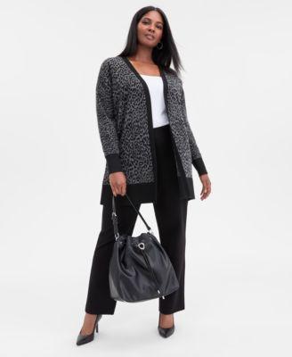i.n.c. international concepts plus size animal jacquard cardigan high rise leggings macys exclusive