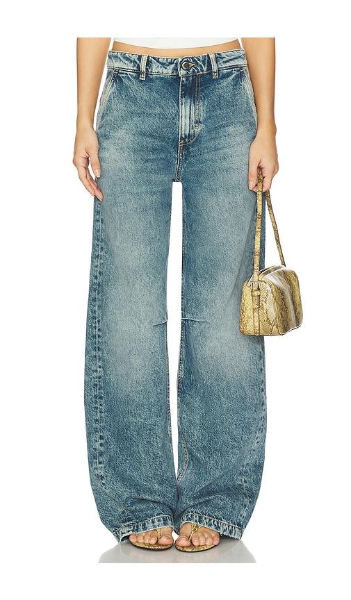 icon denim ava wide leg jeans in blue. - size 27 (also in 28)