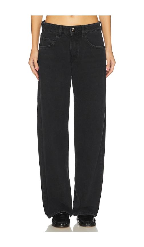 icon denim bea wide leg jeans in black. - size 24 (also in 25, 28, 32)
