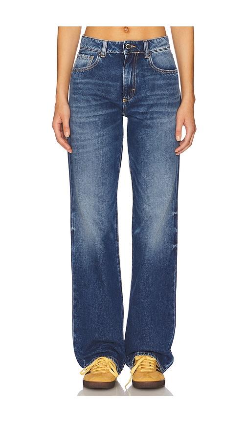 icon denim iris wide leg jeans in blue. - size 24 (also in 25, 26)