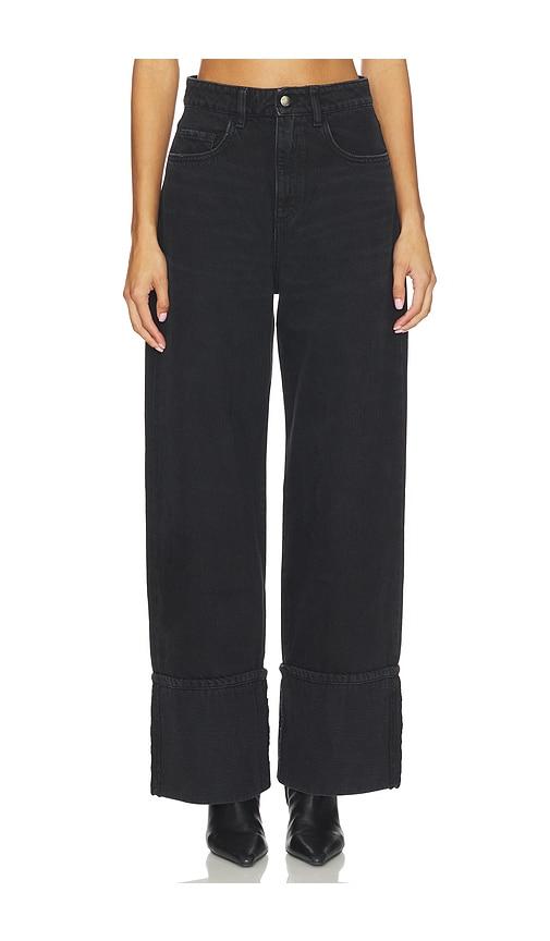 icon denim kiki wide leg jeans in black. - size 24 (also in 25, 26, 27, 28, 30)