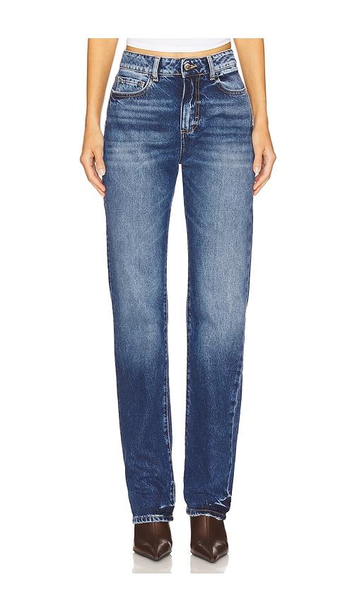icon denim skye straight leg jeans in blue. - size 24 (also in 25)