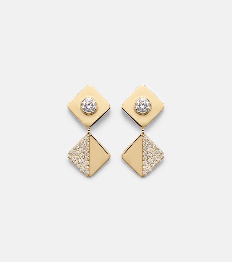 ileana makri 18kt gold earrings with diamonds