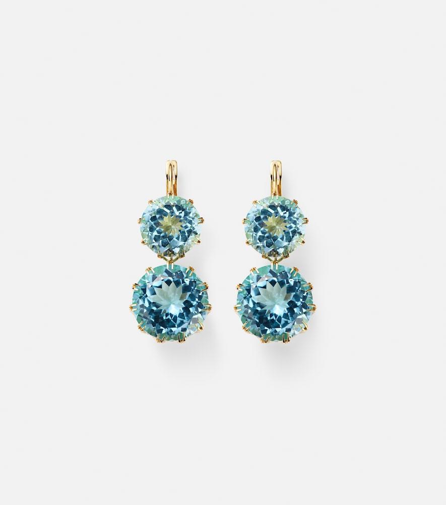 ileana makri 18kt yellow gold earrings with topaz