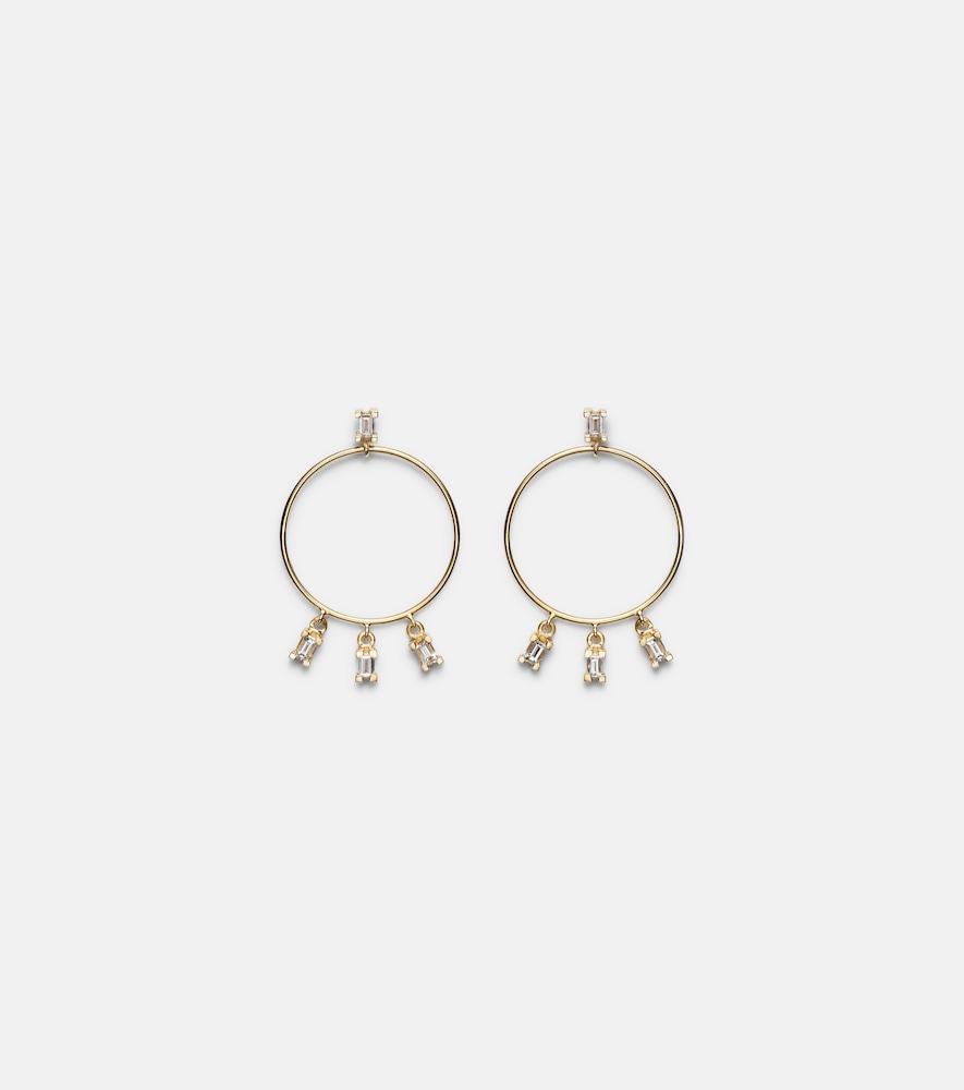 ileana makri 18kt yellow gold hoop earrings with diamonds