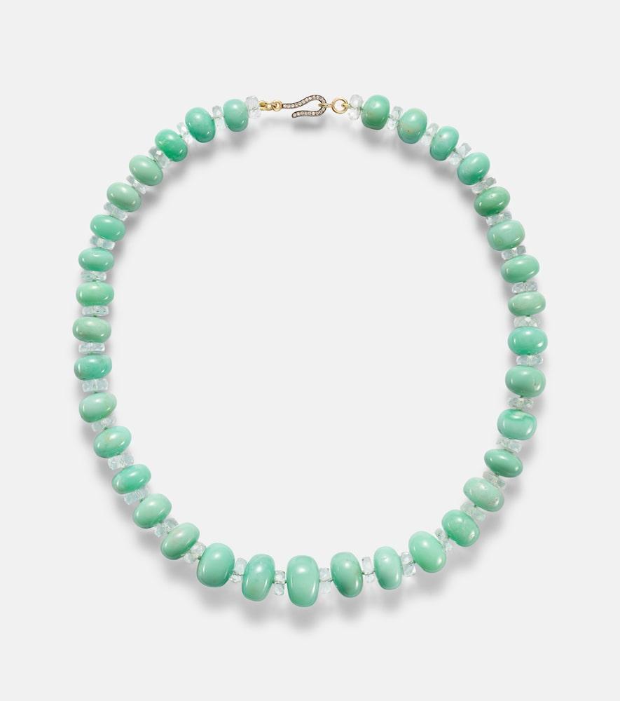 ileana makri beaded necklace with gemstones