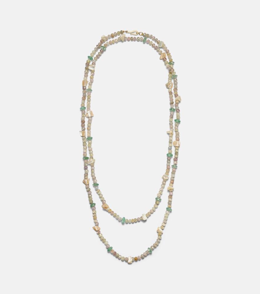 ileana makri beaded necklace with gemstones