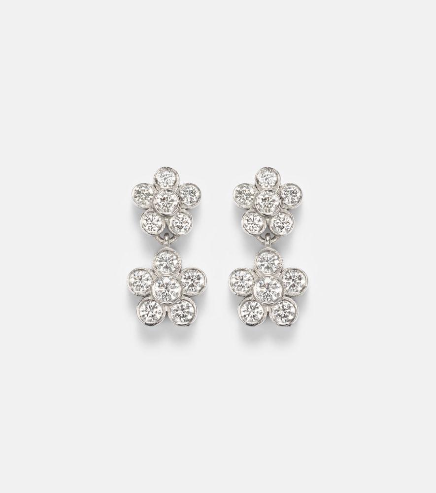 ileana makri blossom daisy duo 18kt white gold earrings with diamonds