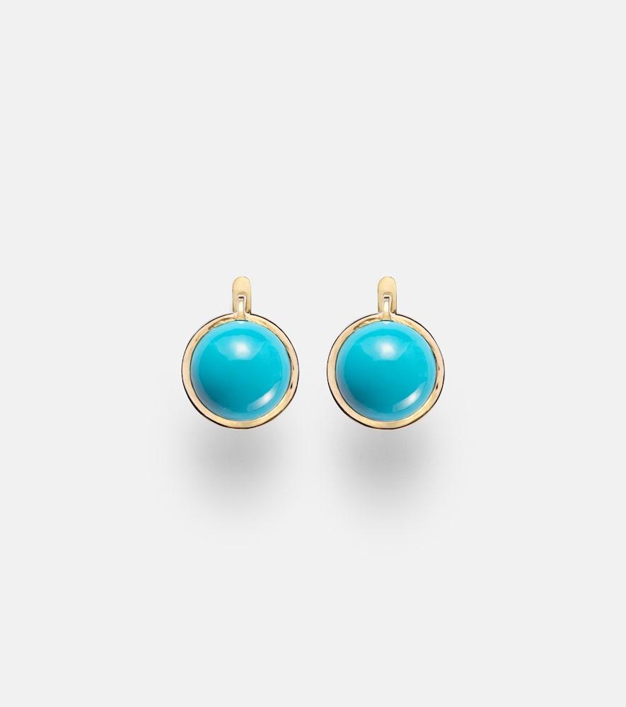 ileana makri blue eye 14kt gold earrings with turquoise