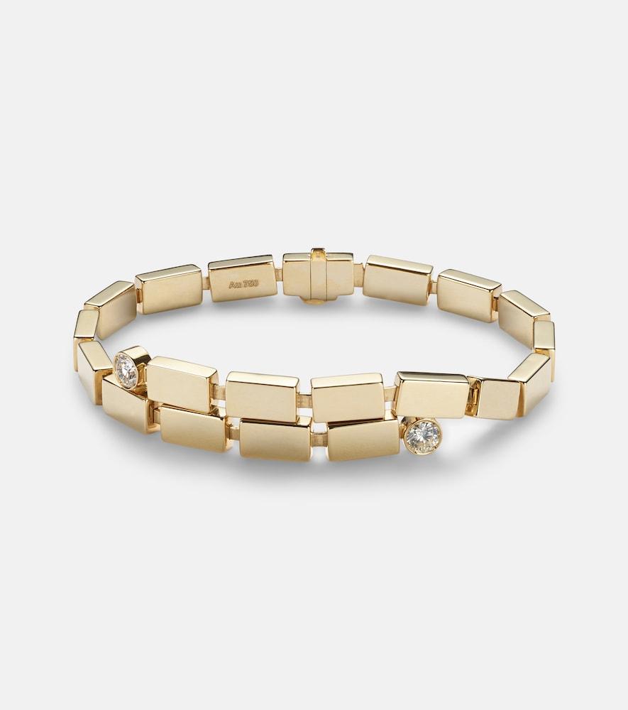 ileana makri cascade overlap falls 18kt gold bracelet with diamonds