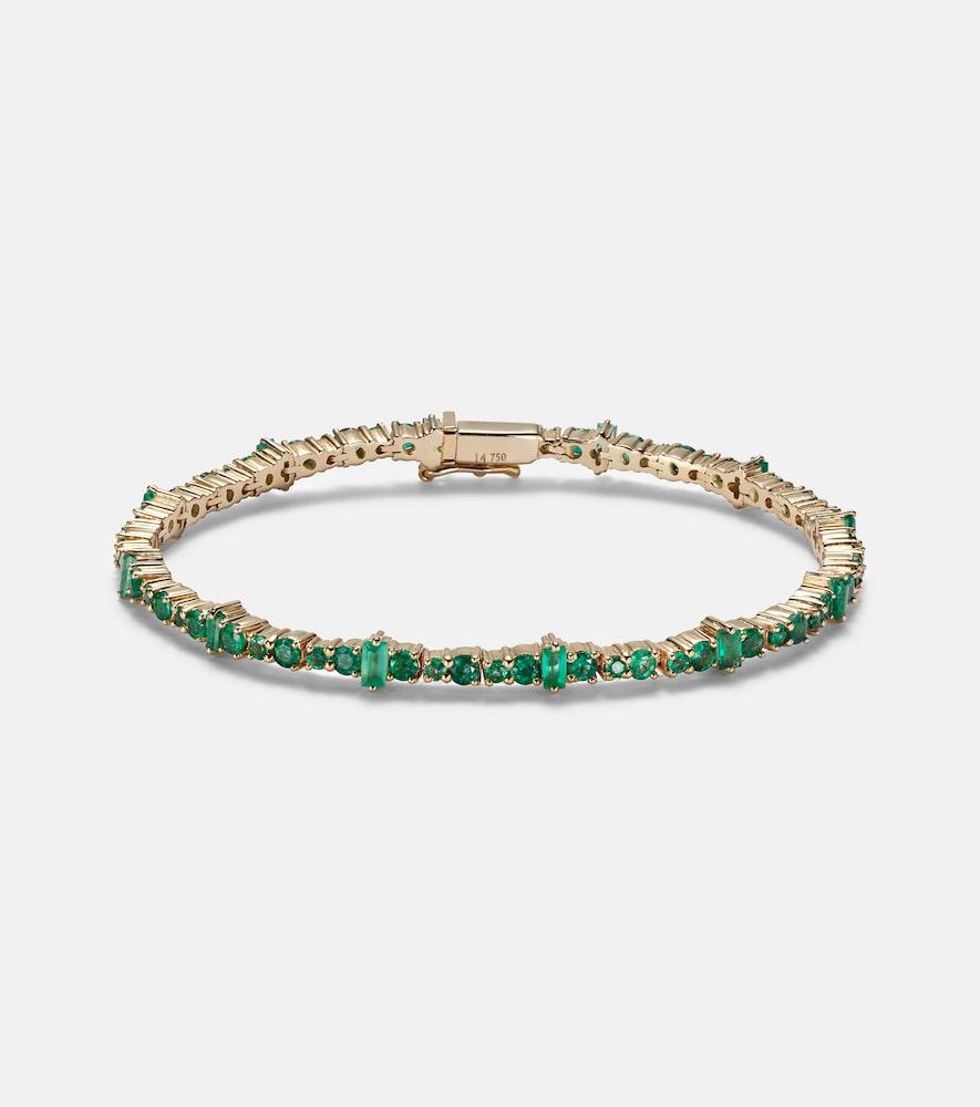 ileana makri rivulet 18kt gold tennis bracelet with emeralds