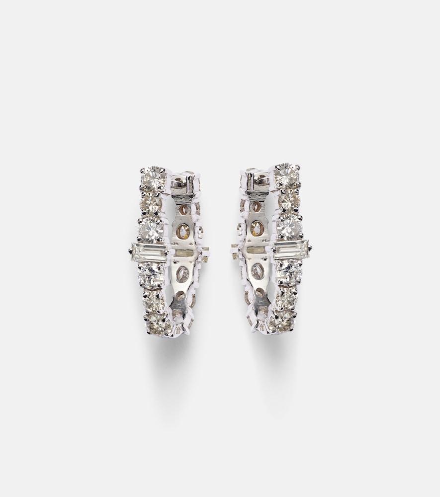 ileana makri rivulet 18kt white gold hoop earrings with diamonds