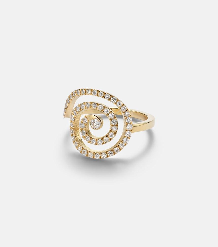 ileana makri spira 18kt gold ring with diamonds