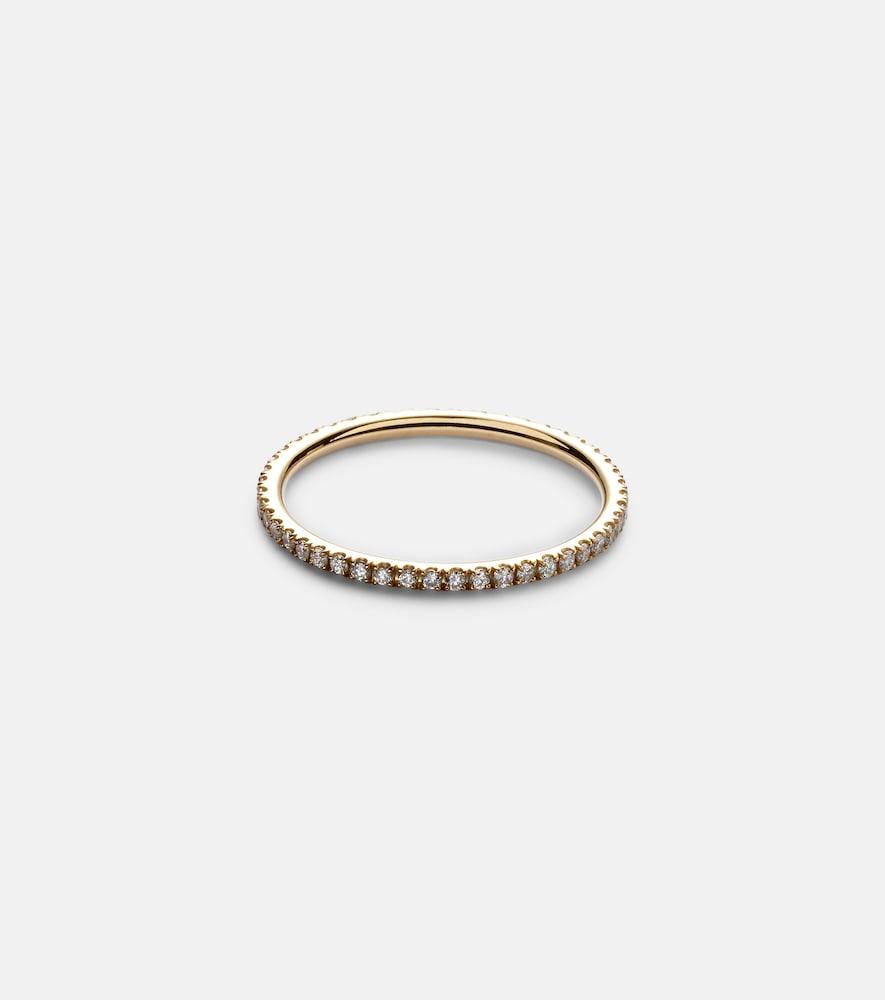 ileana makri thread band 18kt gold ring with diamonds
