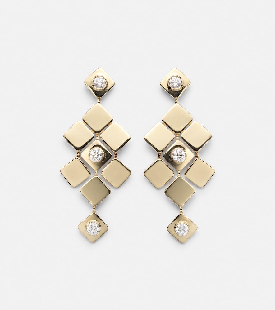 ileana makri tile temple 18kt gold drop earrings with diamonds