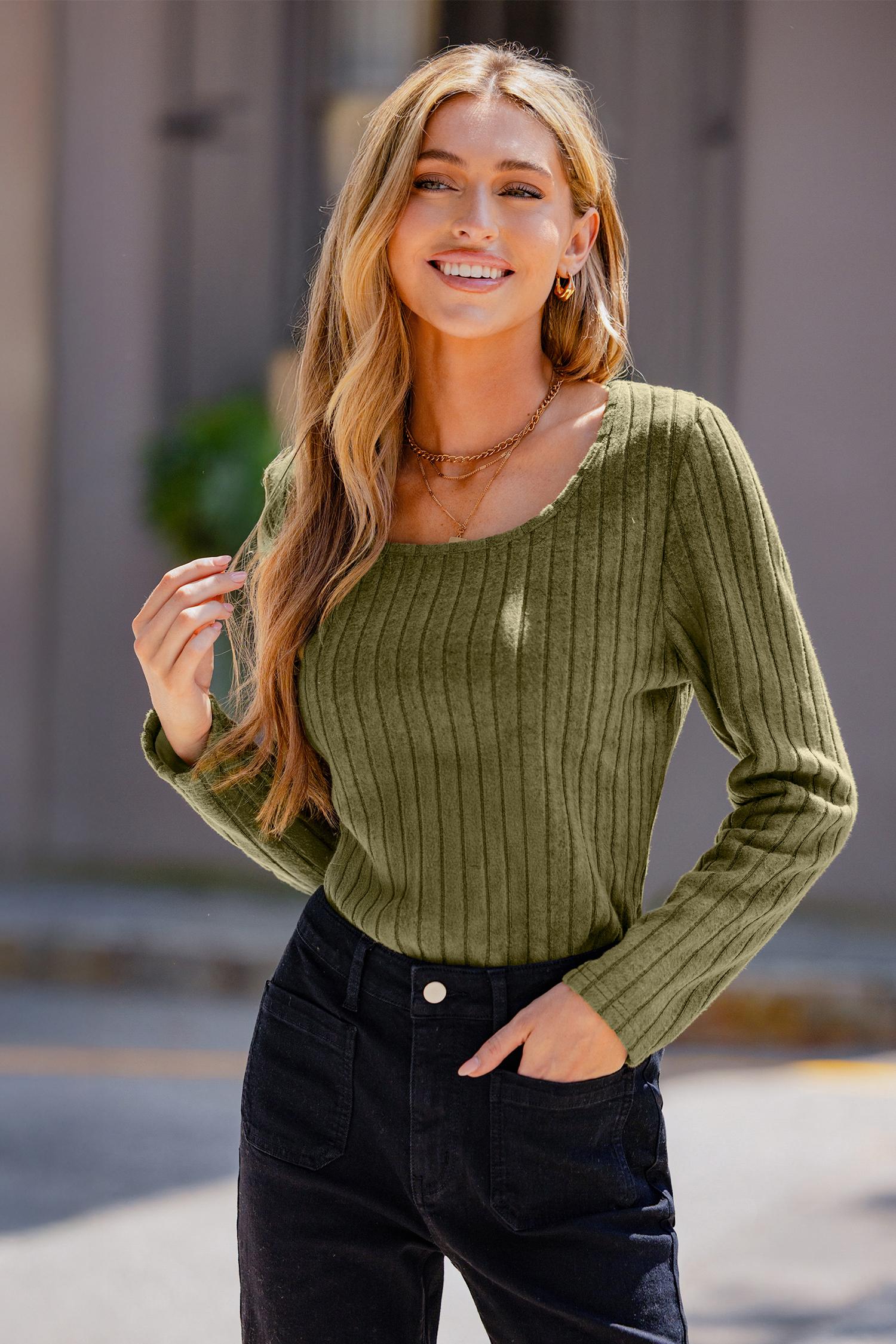 in the clear green top - l