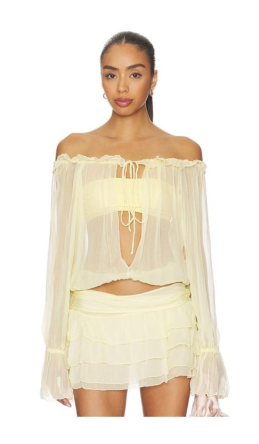 indah amaya top in yellow. - size l (also in m, s, xs)