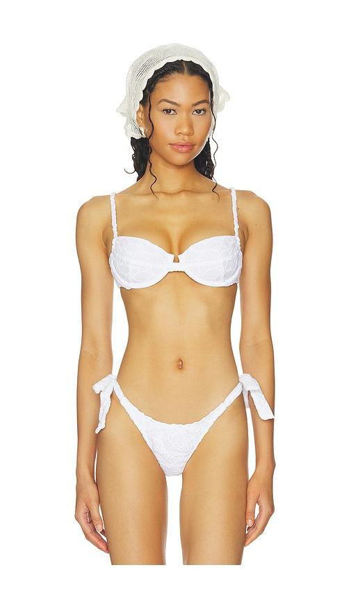 indah arden bikini top in white. - size m (also in xs)