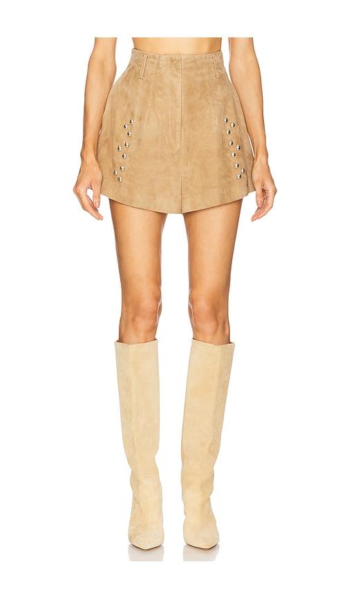 iro bow shorts in beige. - size 32 (also in 40)