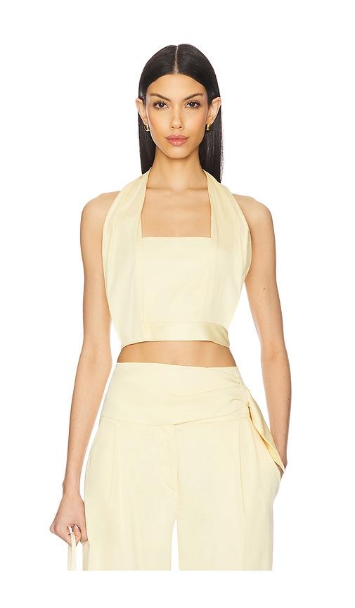 iro charlotte top in lemon. - size 38/6 (also in 40/8, 42/10)