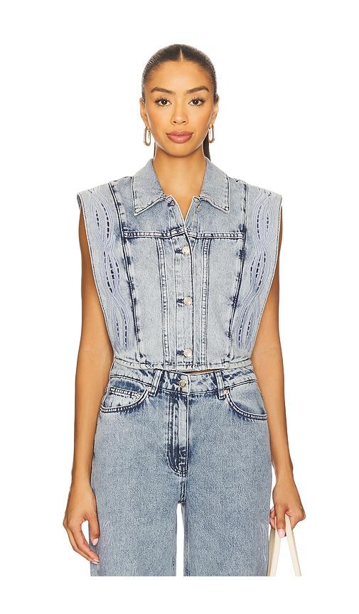 iro rosye vest in blue. - size 34/2 (also in 36/4, 38/6)