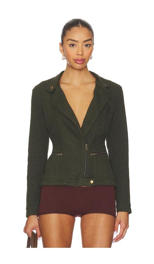 isa boulder crossover zip jacket in olive. - size l (also in s)