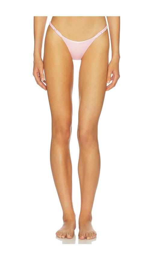 isa boulder high weave bikini bottom in pink. - size l (also in xl)