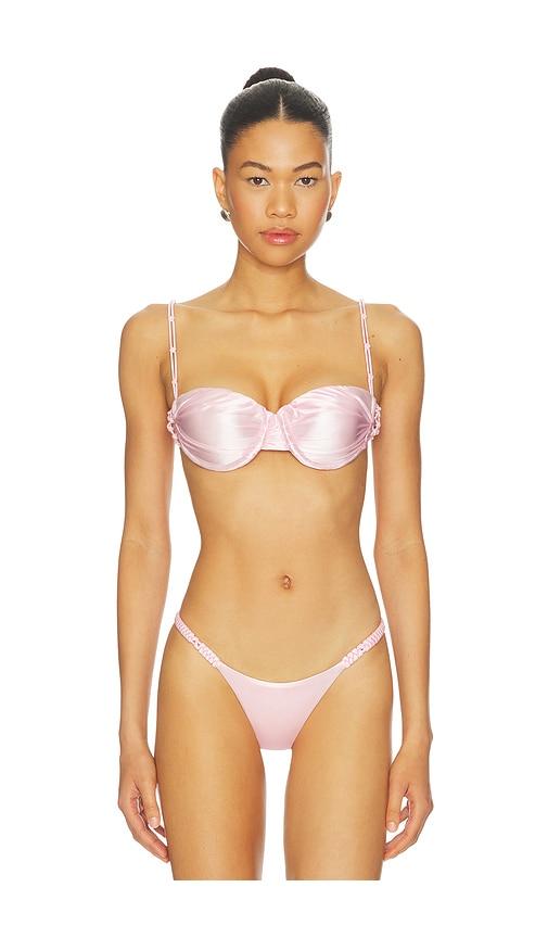 isa boulder ride bikini top in pink. - size m (also in s)