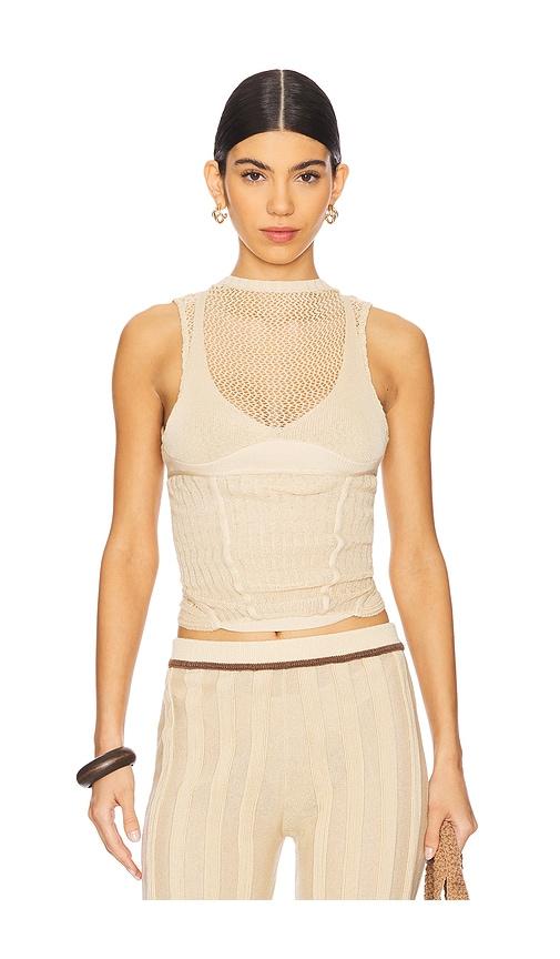isa boulder rider top in beige. - size m (also in xl)