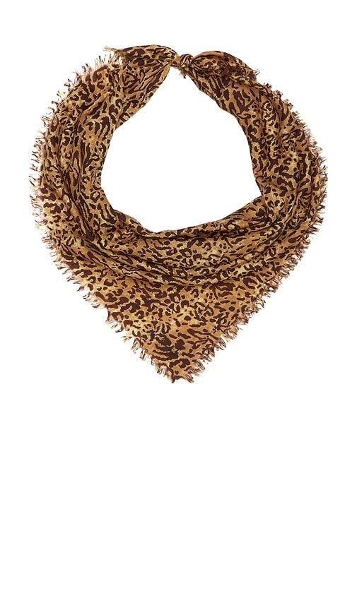 isabel marant alecia scarf in brown.