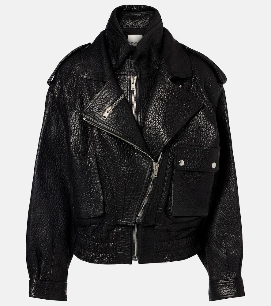 isabel marant aneli leather biker jacket