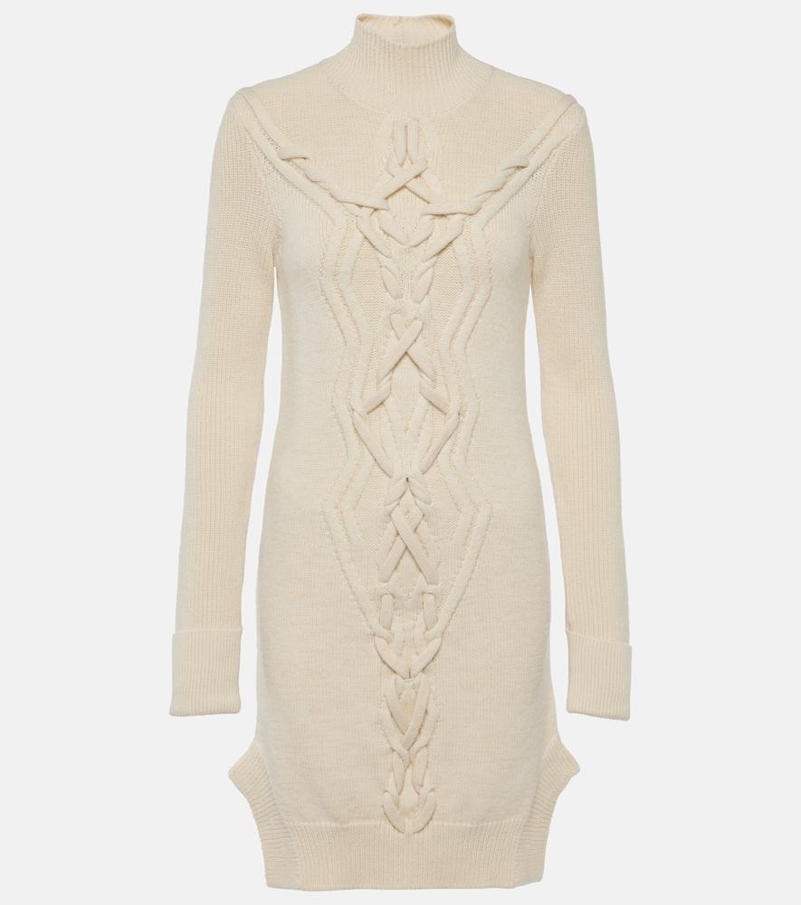 isabel marant atina cable-knit wool-blend minidress
